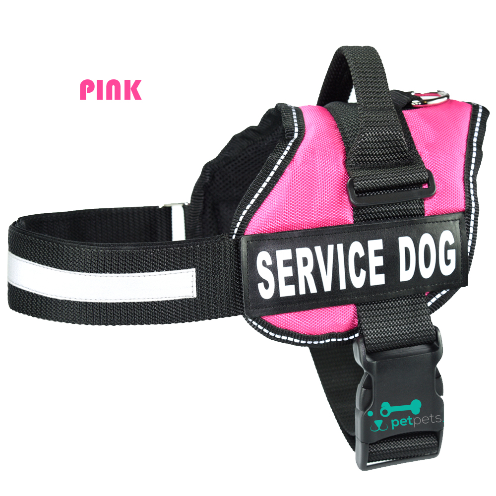 PetPets Service Dog Vest Harness W/ Reflective Velcro Patches 50 Free